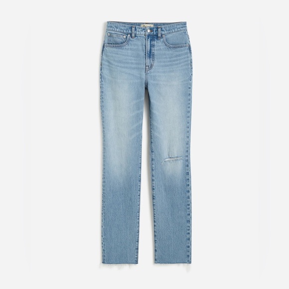 Madewell Denim - Madewell The Perfect Vintage Light Blue Straight Leg High Waist High Rise Jeans